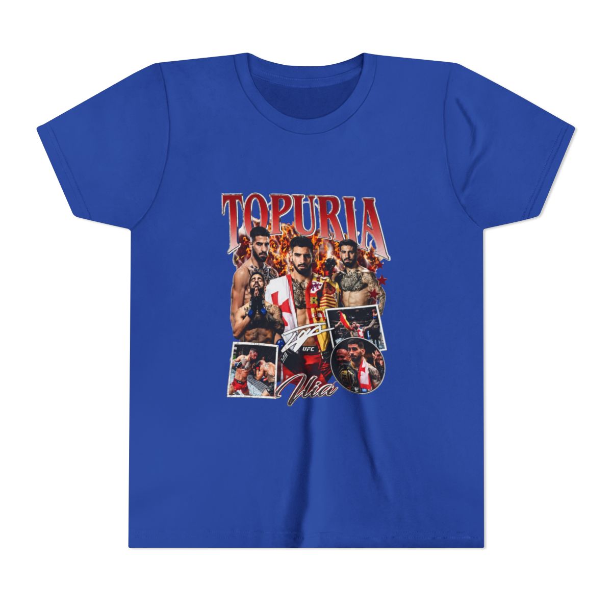 Ilia Topuria El Matador Signature Kids T Shirt - alternate angle 3, merchandise